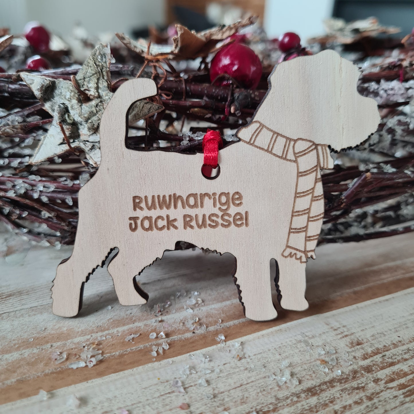 Gepersonaliseerde Jack Russel Ruwharig Kersthanger