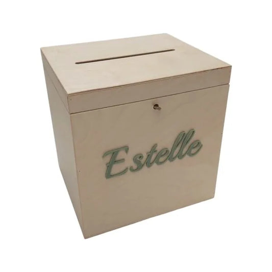 enveloppenkist hout hoog model met slotje