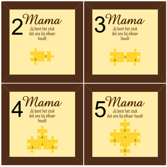 🌸 Gepersonaliseerde Puzzelstaander – Uniek Cadeau voor Mama, Oma, Moeke, ...