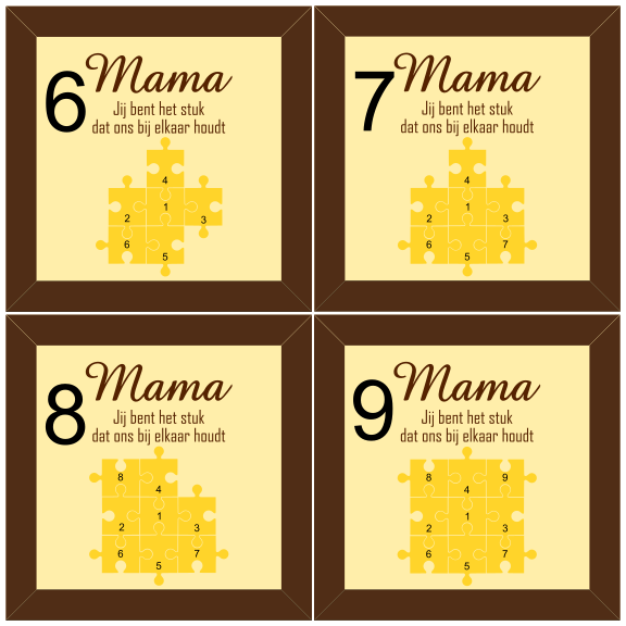 🌸 Gepersonaliseerde Puzzelstaander – Uniek Cadeau voor Mama, Oma, Moeke, ...