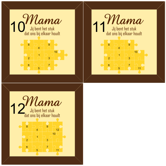 🌸 Gepersonaliseerde Puzzelstaander – Uniek Cadeau voor Mama, Oma, Moeke, ...