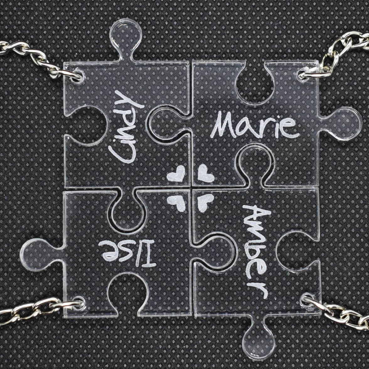 Puzzelstuk sleutelhanger
