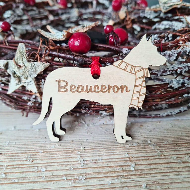 Gepersonaliseerde Beauceron Kersthanger
