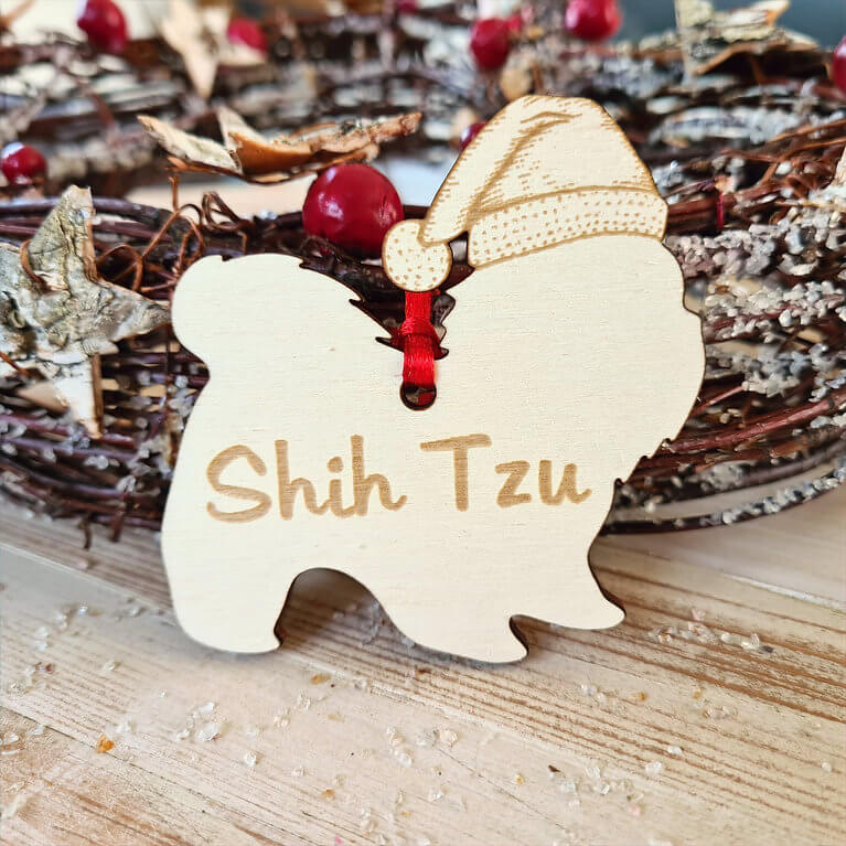 Gepersonaliseerde Shih Tzu Kersthanger