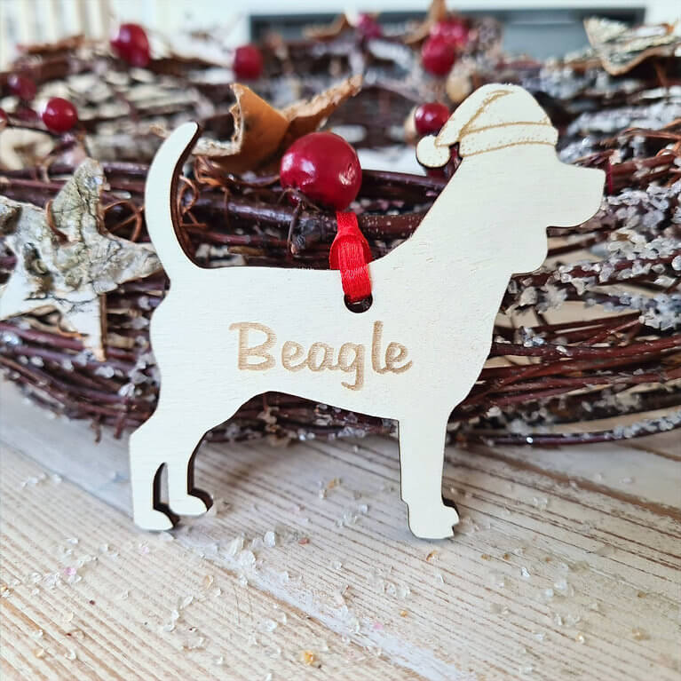 Gepersonaliseerde Beagle Kersthanger