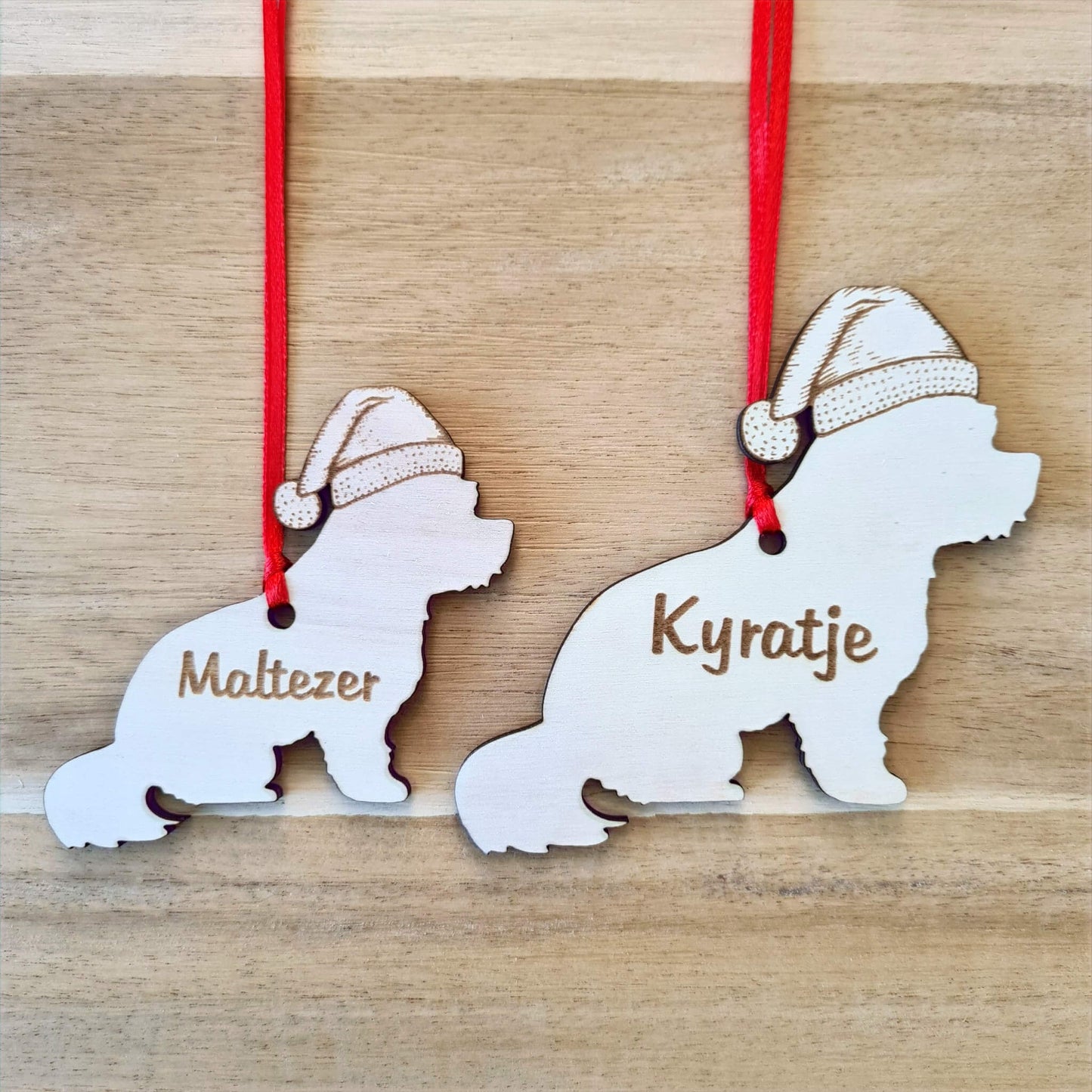 Gepersonaliseerde Maltezer Kersthanger