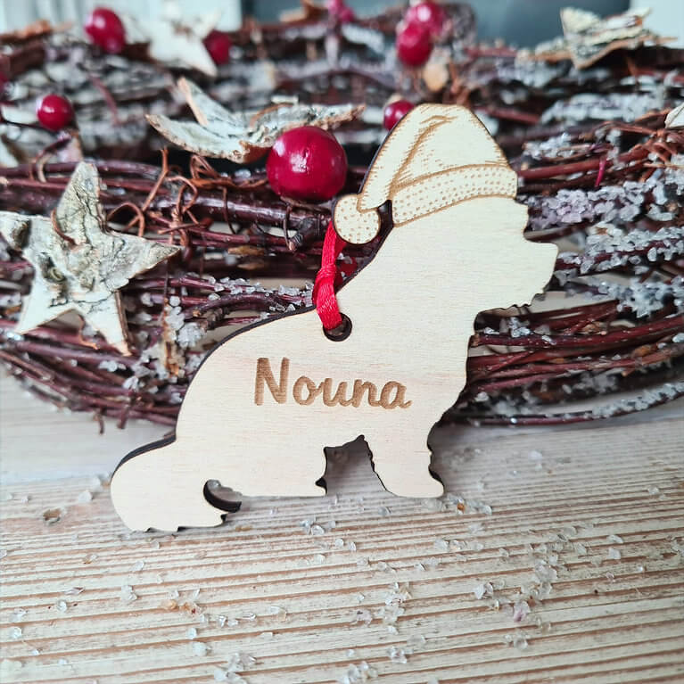 Houten Maltezer kersthanger als gepersonaliseerd kerstcadeau