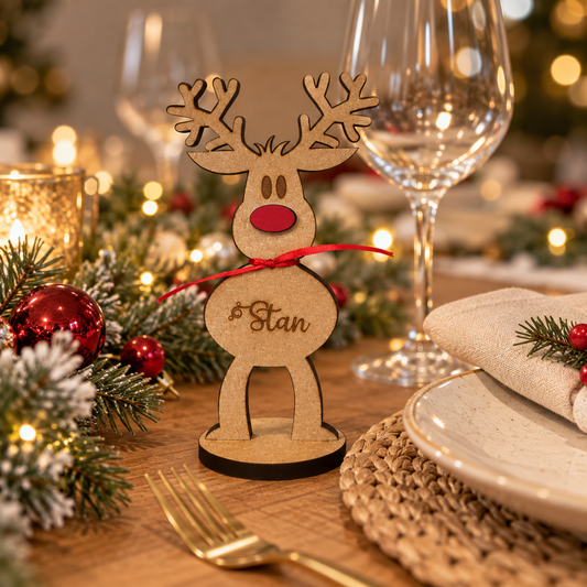 Rudolf met naam als origineel persoonlijk kerstcadeau