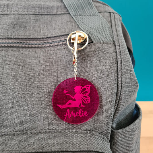 Sleutelhanger elfje met naam
