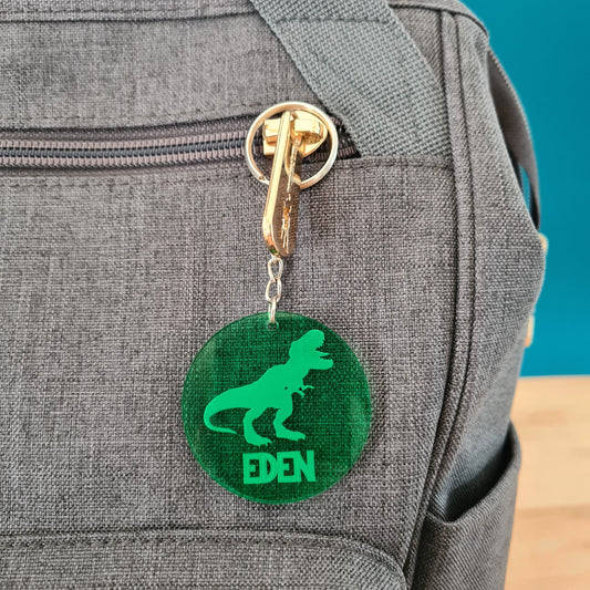 Sleutelhanger T-rex met naam