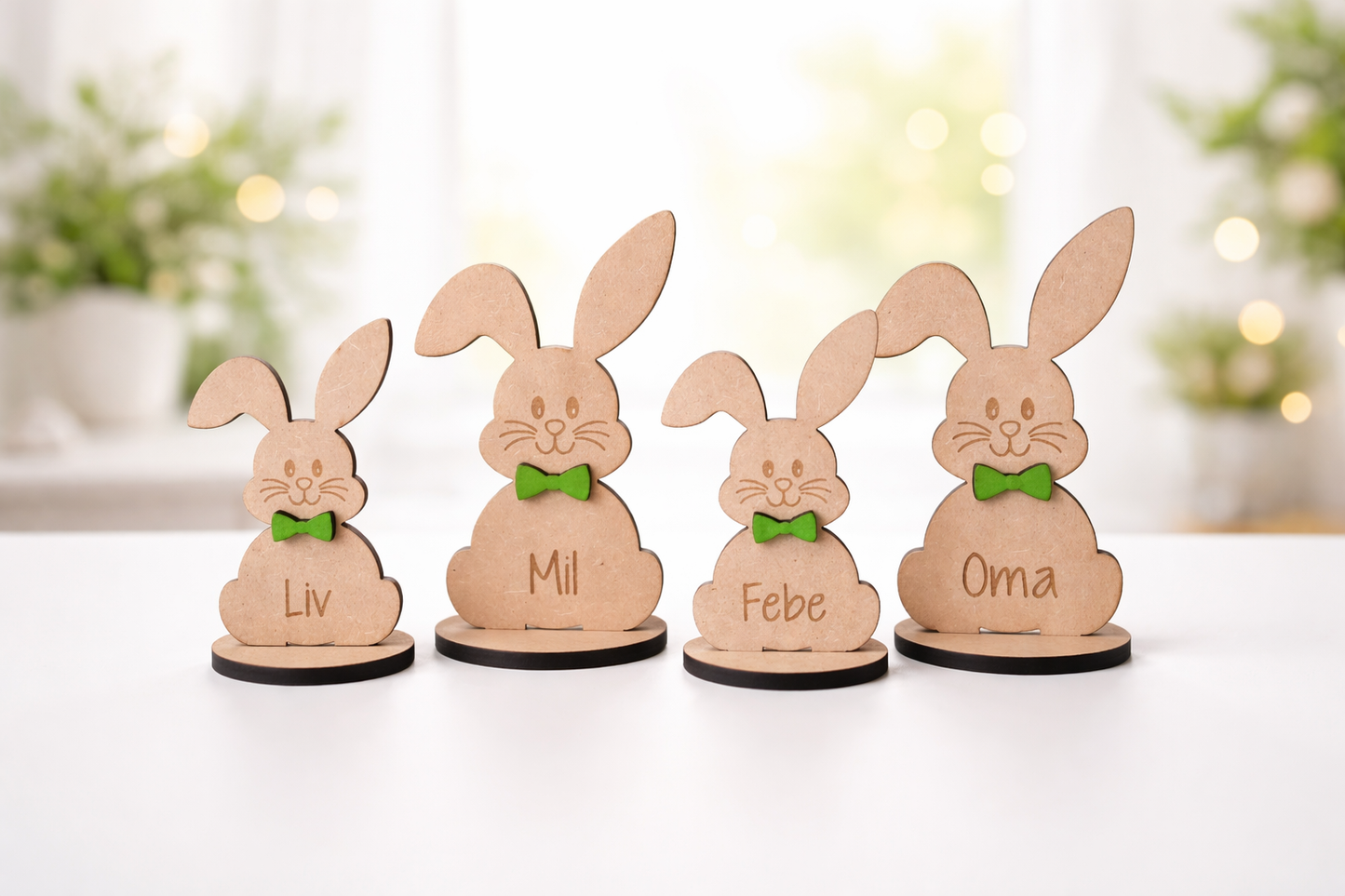 Punkie de Paashaas – houten plaatshouder voor een gezellige paastafel