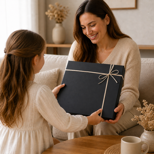 Houten puzzelstaander met naam “Mama” en gegraveerde stukjes, warm en persoonlijk moederdag cadeau