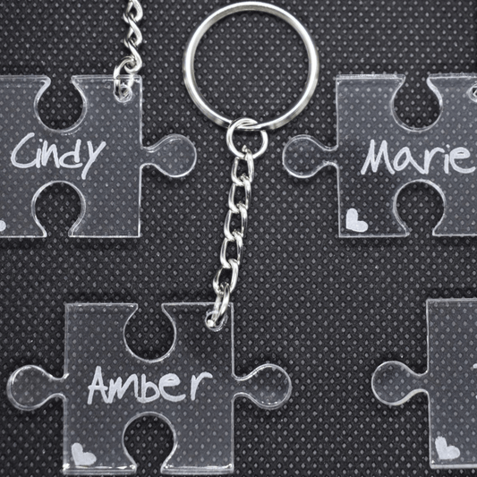 Puzzelstuk sleutelhanger