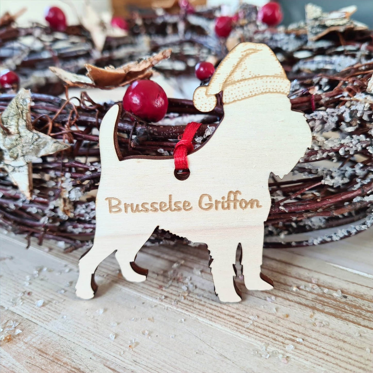 Gepersonaliseerde Brusselse Griffon Kersthanger