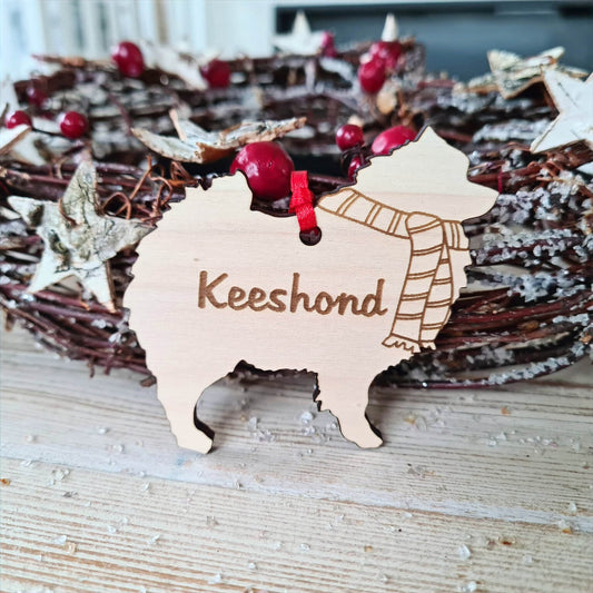 Gepersonaliseerde Keeshond Kersthanger