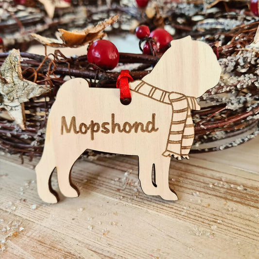 Gepersonaliseerde Mopshond Kersthanger
