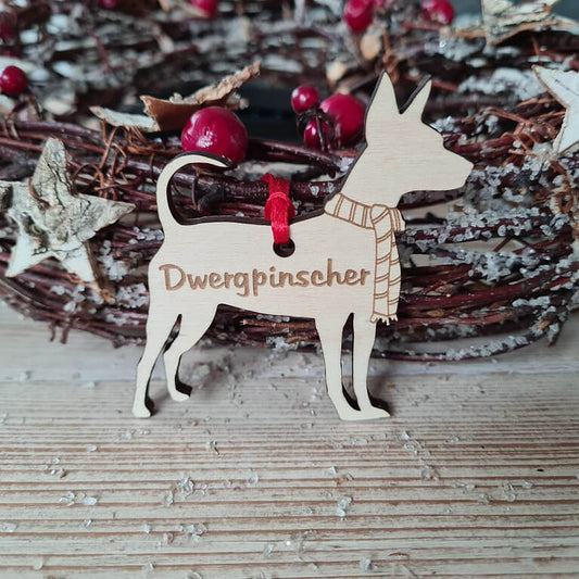 Gepersonaliseerde Dwergpinscher Kersthanger