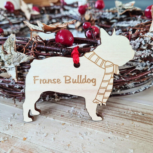 Gepersonaliseerde Franse Bulldog Kersthanger