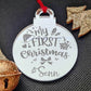 My first Christmas kersthanger met naam