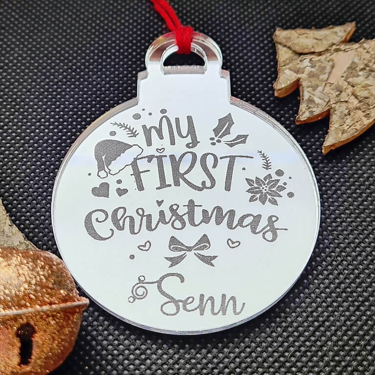 My first Christmas kersthanger met naam