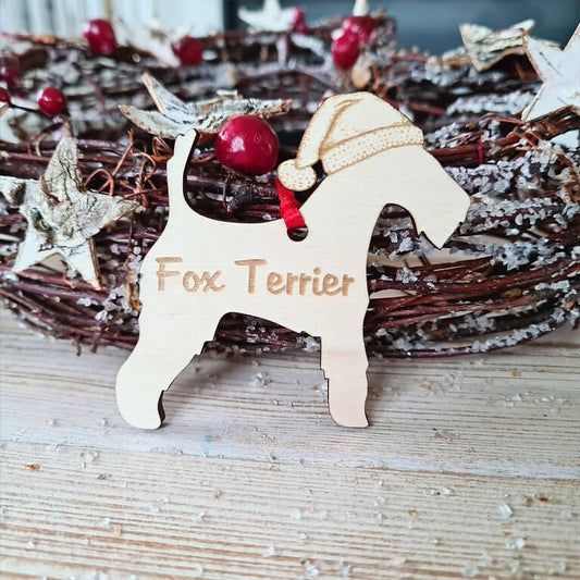 Gepersonaliseerde Fox Terrier Kersthanger