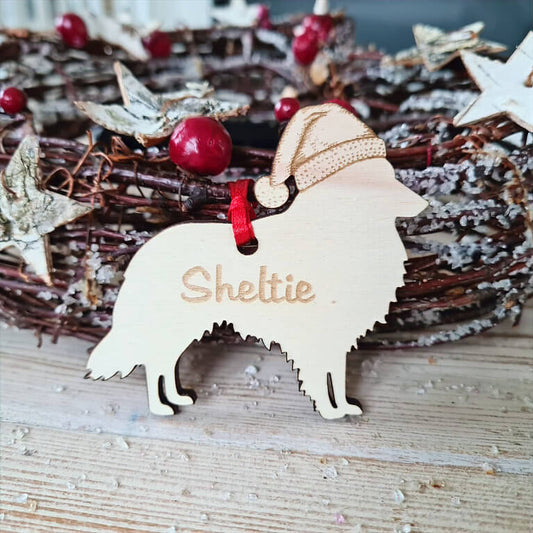 Gepersonaliseerde Sheltie Kersthanger
