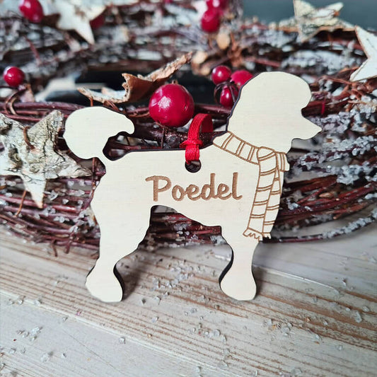 Gepersonaliseerde Poedel Kersthanger