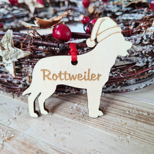 Gepersonaliseerde Rottweiler Kersthanger