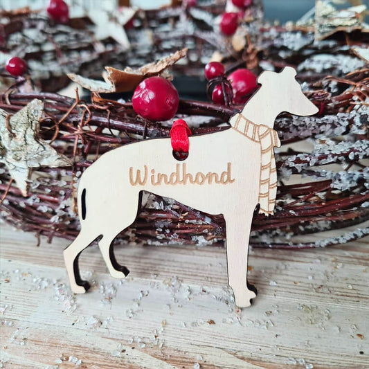 Gepersonaliseerde Windhond Kersthanger