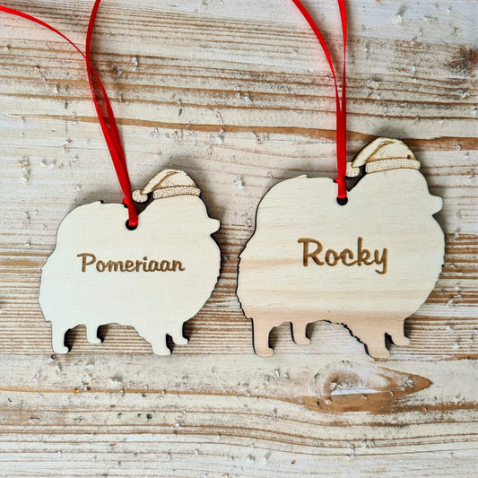 Pomeriaan kersthanger – gepersonaliseerd kerstboomornament met naam